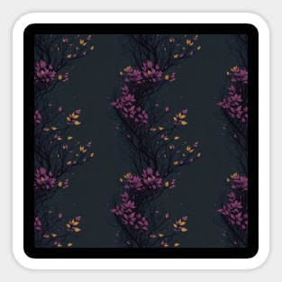 bamboo seamless tiled flora trees abstract soft paint Japanese style unique Sticker